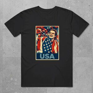 USA Hockey Golden Goal Hope Poster Style Black Graphic Tee